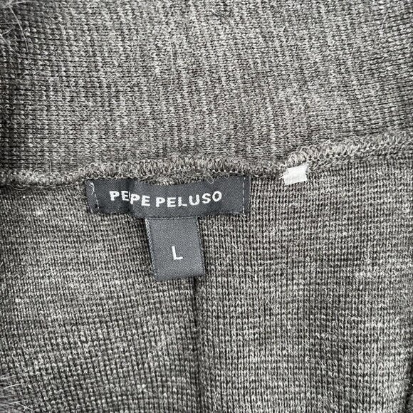 Anthropologie Pepe Peluso Women's Sweater Long Faux Fur Collar Large Wool *READ* - Picture 9 of 9